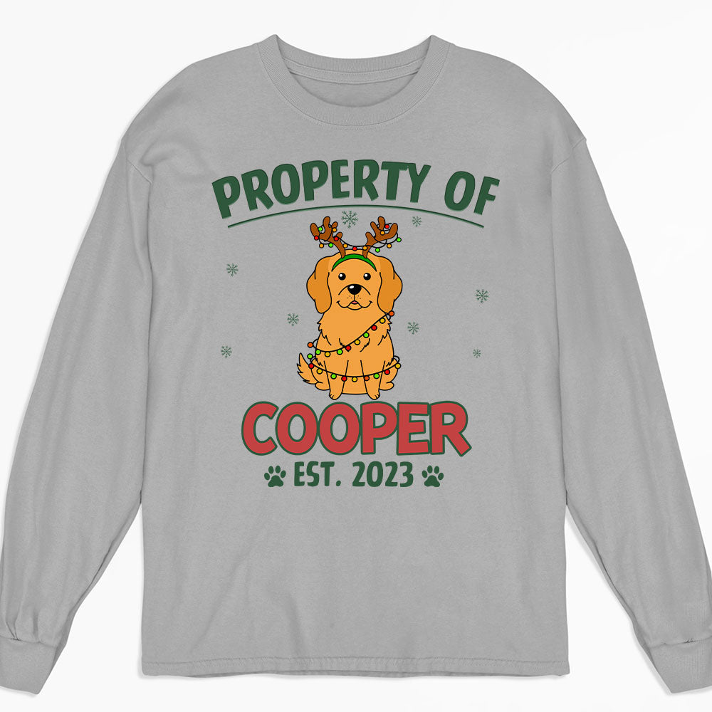 Property Of Simple Dog - Personalized Custom Long Sleeve T-shirt