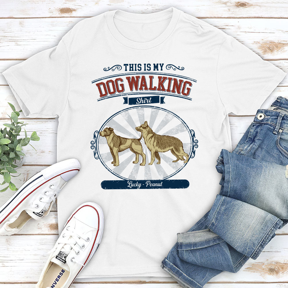 My Vintage Dog Walking - Personalized Custom Unisex T-shirt