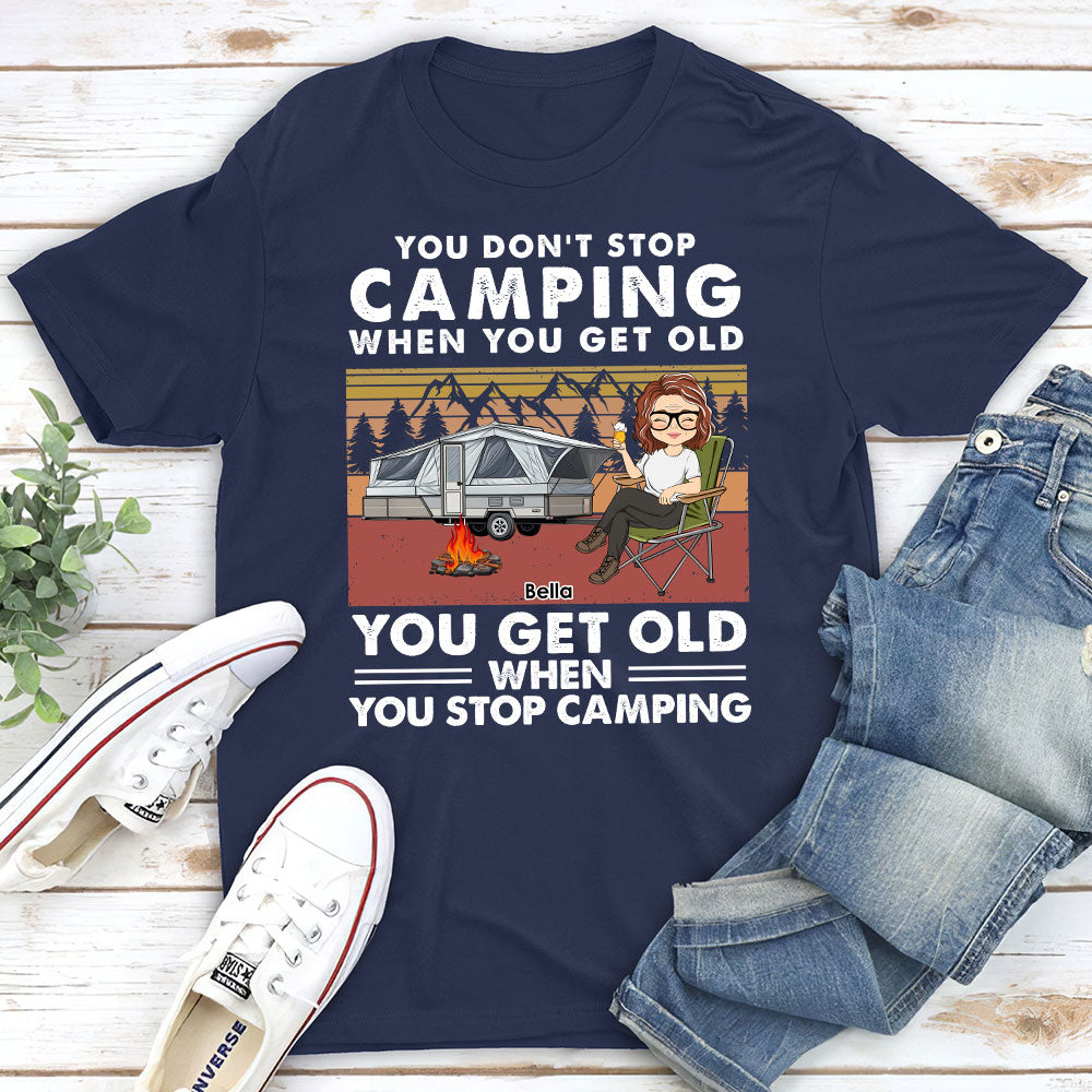 Dont Stop Camping - Personalized Custom Unisex T-shirt