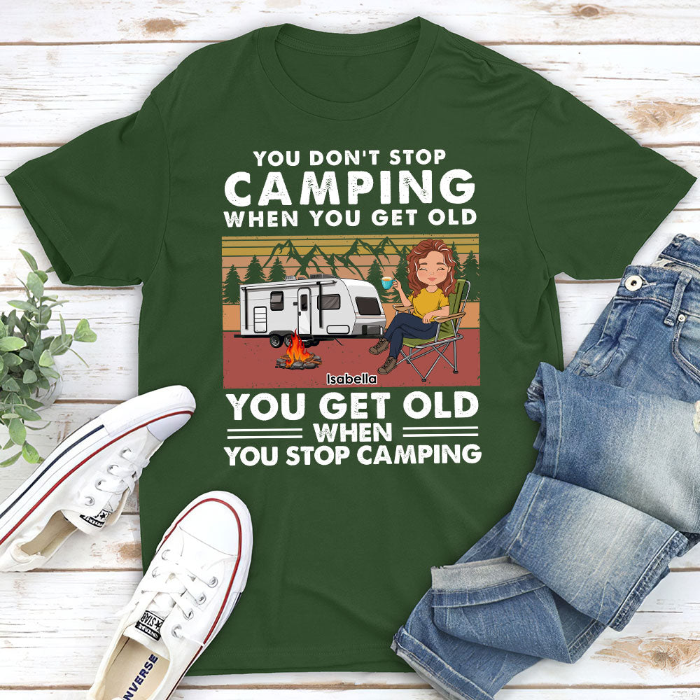 Dont Stop Camping - Personalized Custom Unisex T-shirt