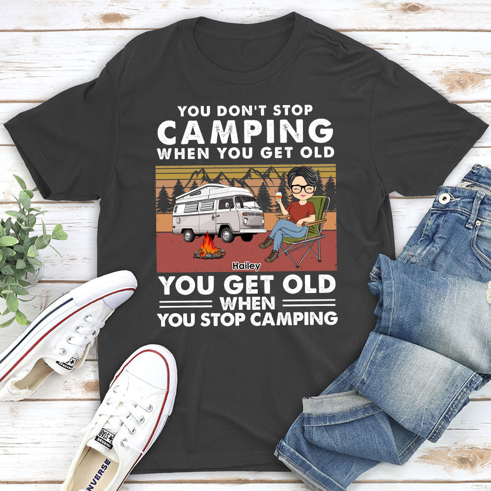 Dont Stop Camping - Personalized Custom Unisex T-shirt