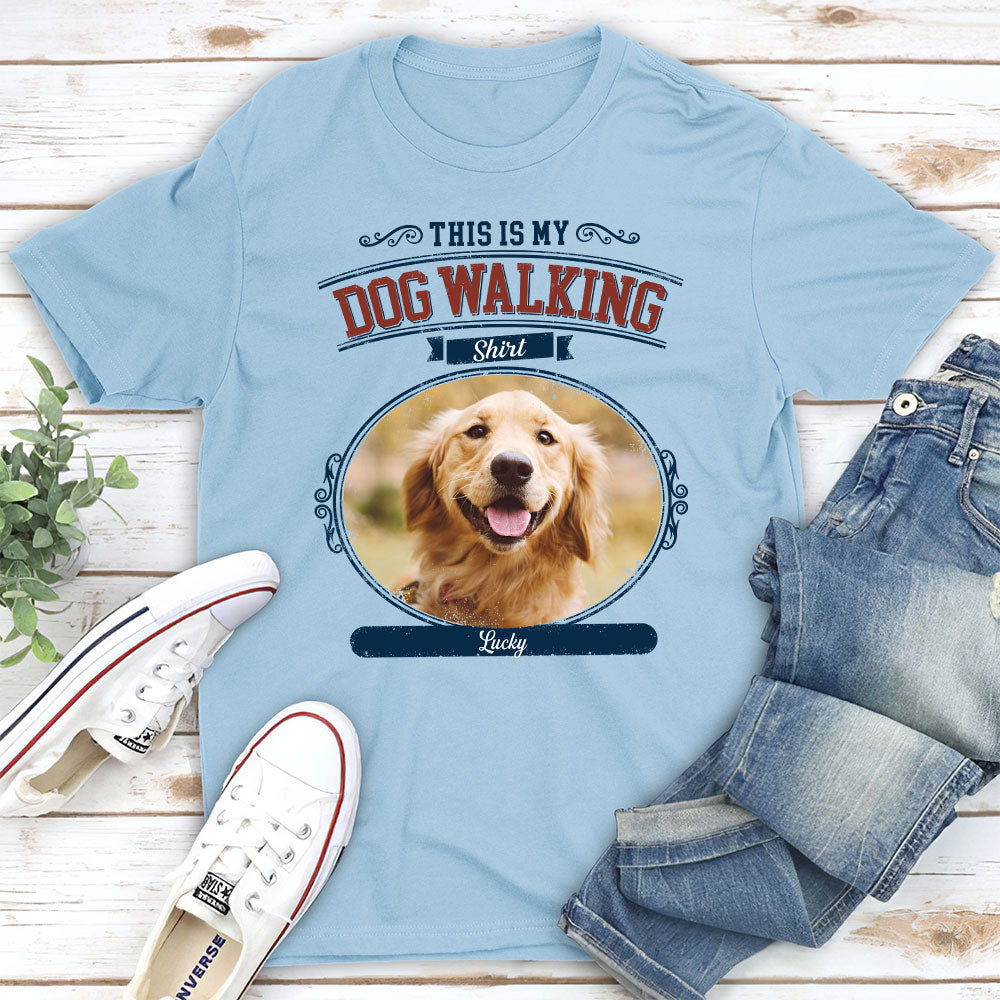My Vintage Dog Walking - Personalized Custom Unisex T-shirt