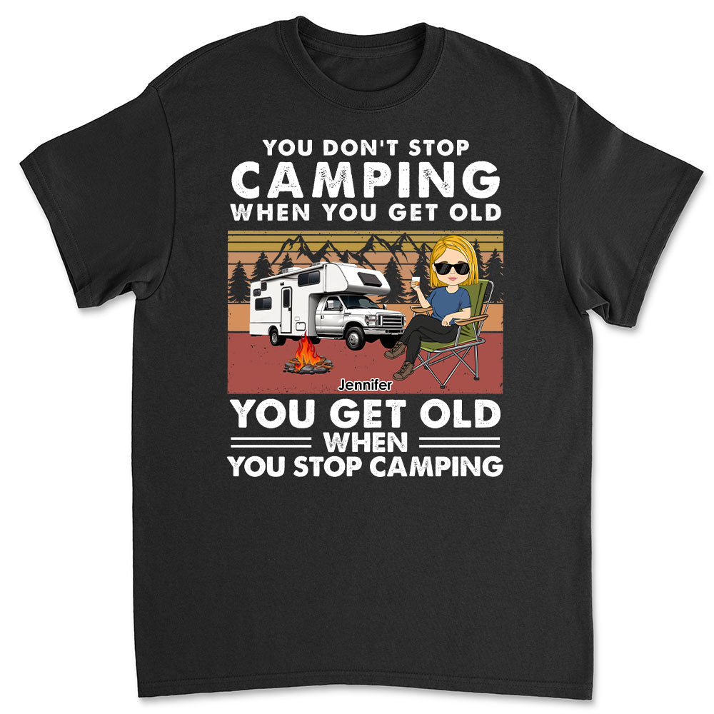 Dont Stop Camping - Personalized Custom Unisex T-shirt