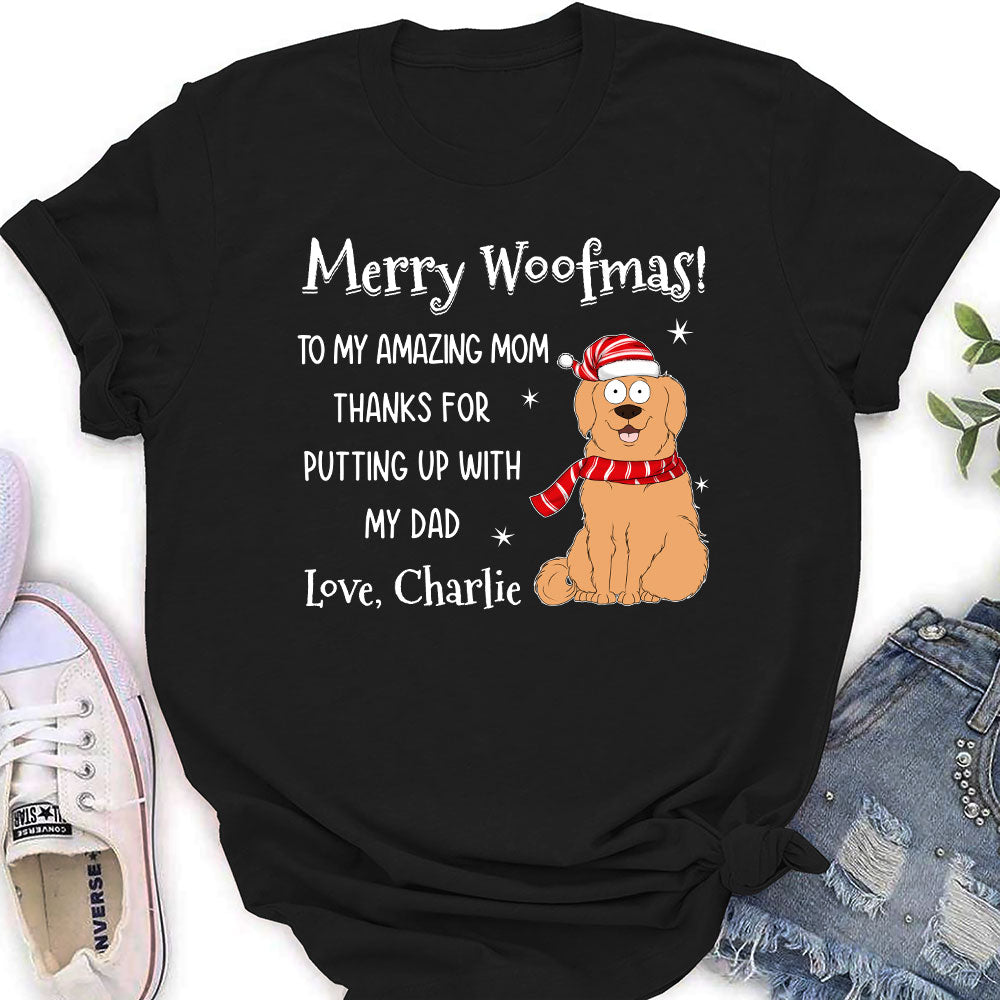 Amazing Christmas With Dog - Personalized Custom Women's T-shirt