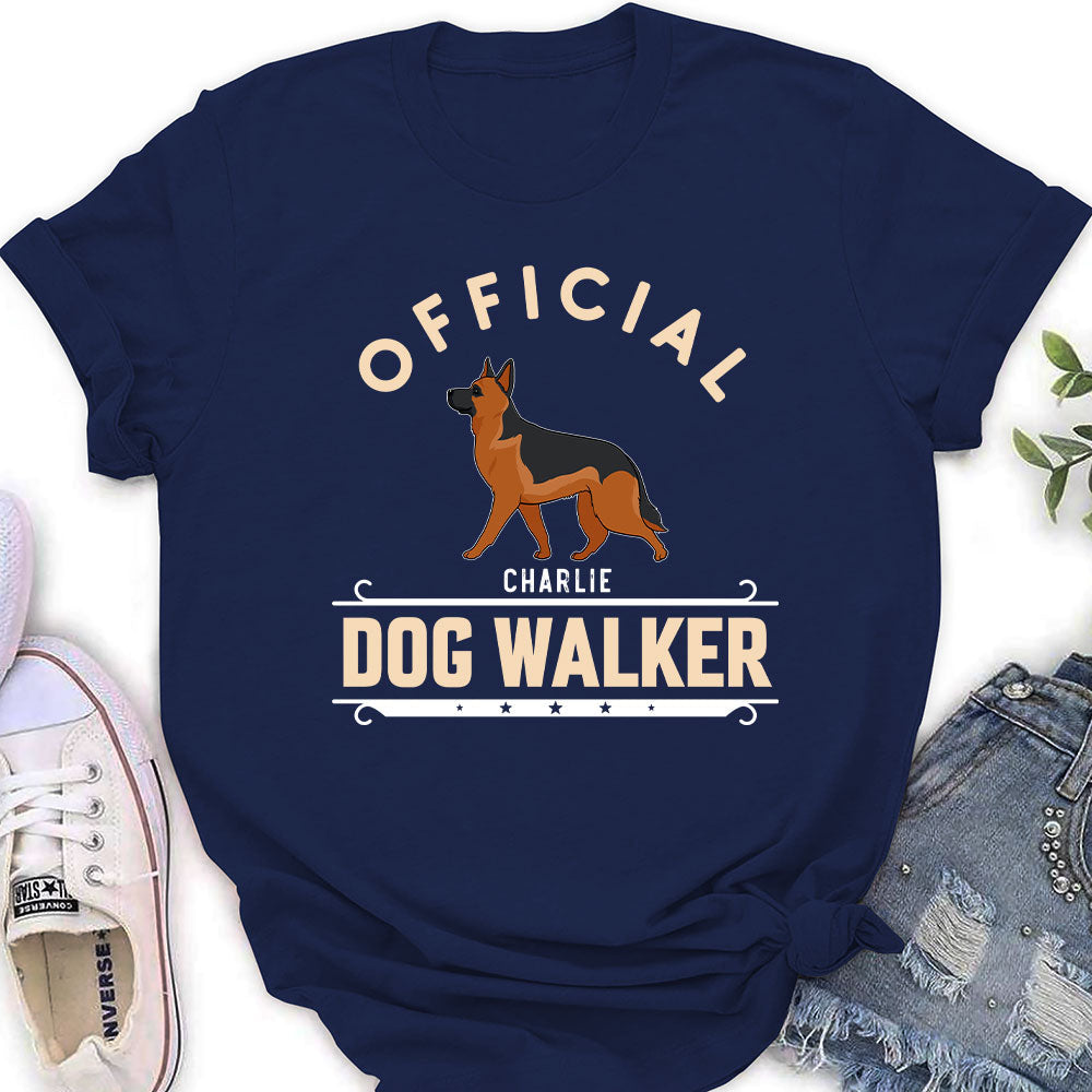 Official Dog Walker - Personalized Custom Women's T-shirt