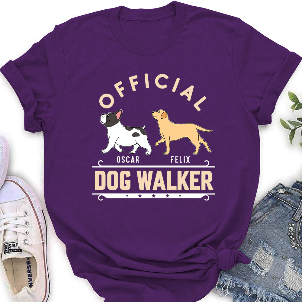 Official Dog Walker - Personalized Custom Women's T-shirt