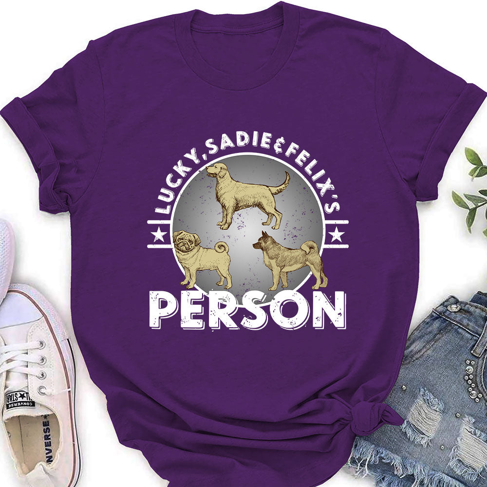 Dog Person Circle - Personalized Custom Women's T-shirt