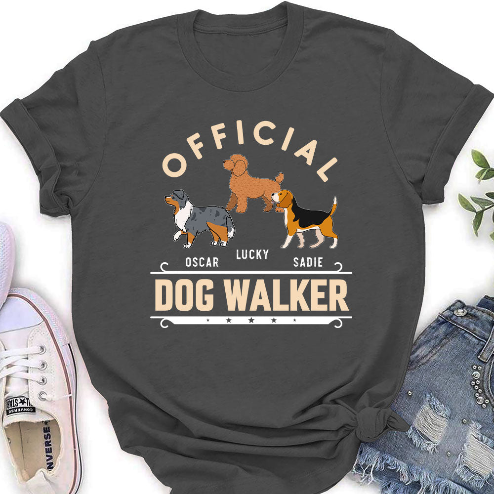 Official Dog Walker - Personalized Custom Women's T-shirt