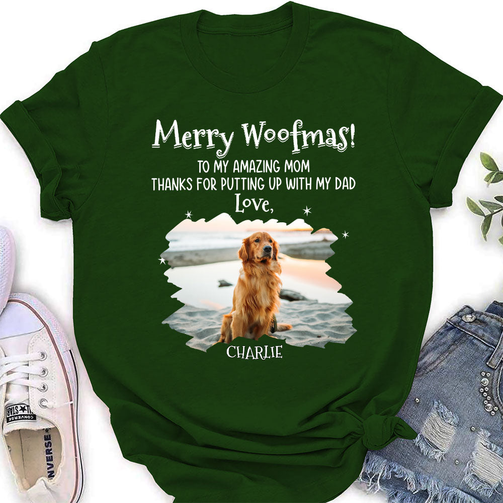 Amazing Christmas With Dog - Personalized Custom Women's T-shirt