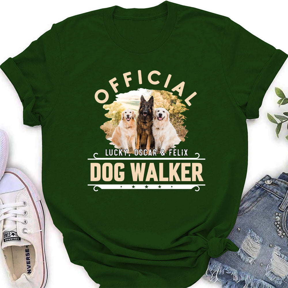 Official Dog Walker - Personalized Custom Women's T-shirt