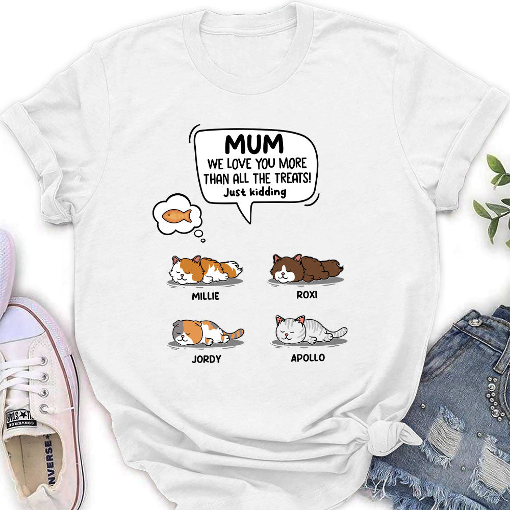 Cat Just Kidding - Personalized Custom Women's T-shirt