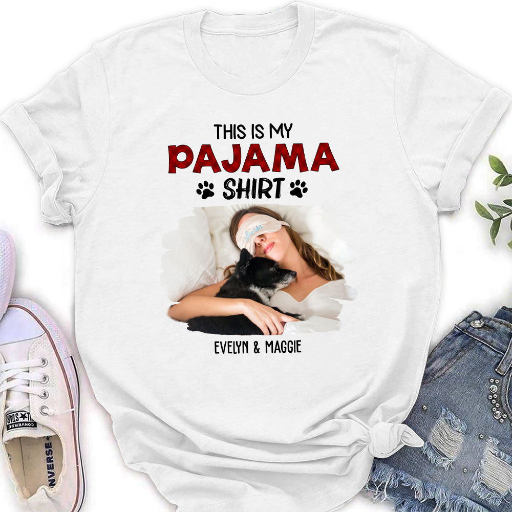 Sleeping Pajama Shirt Photo - Personalized Custom Women's T-shirt