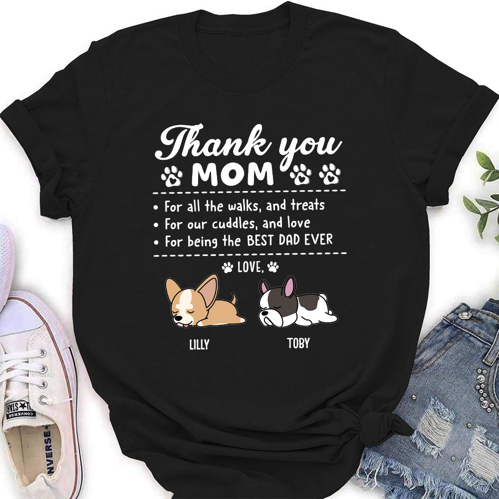 Thanks Mom For All - Personalized Custom Women's T-shirt
