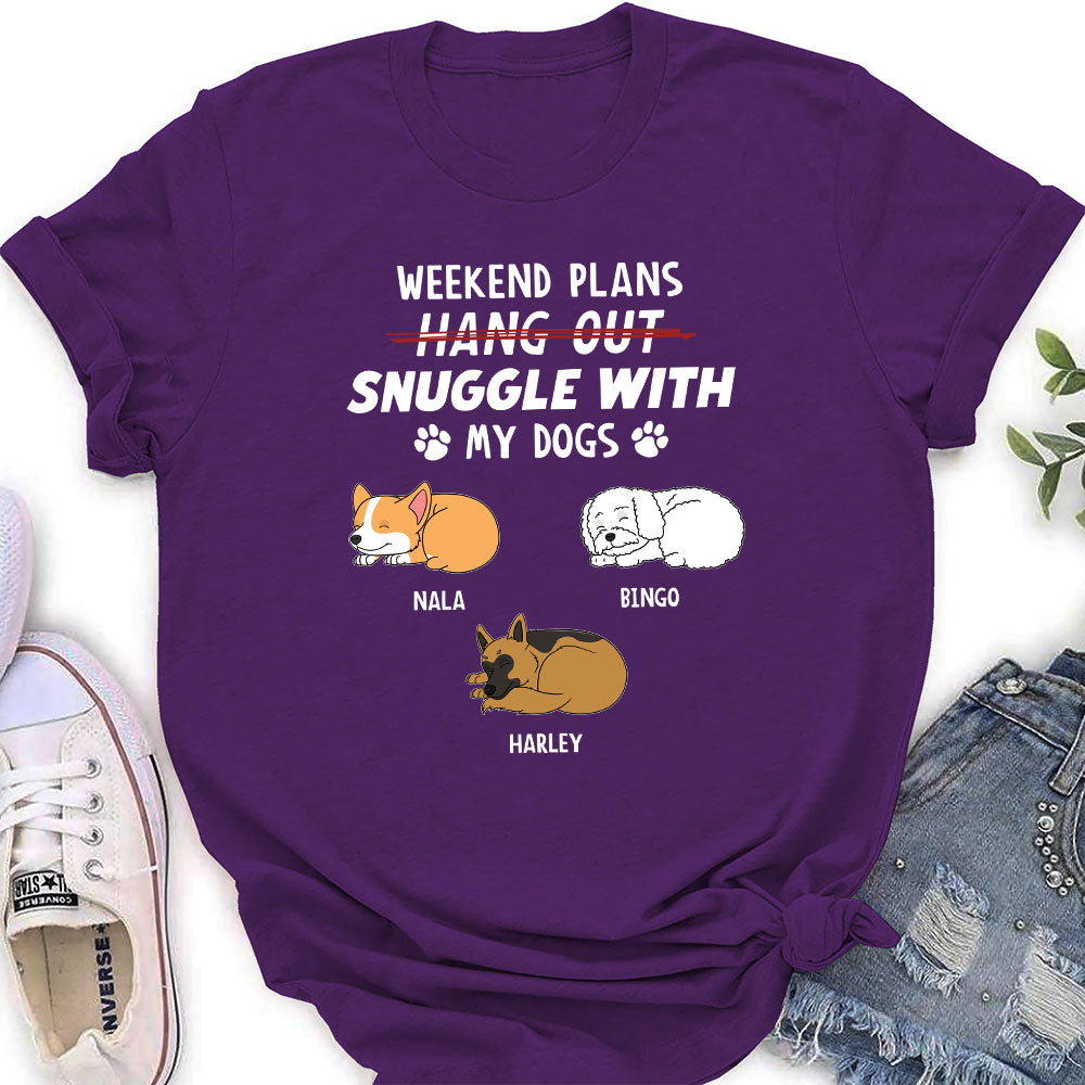 Hang Out Or Snuggle 2 - Personalized Custom Women's T-shirt