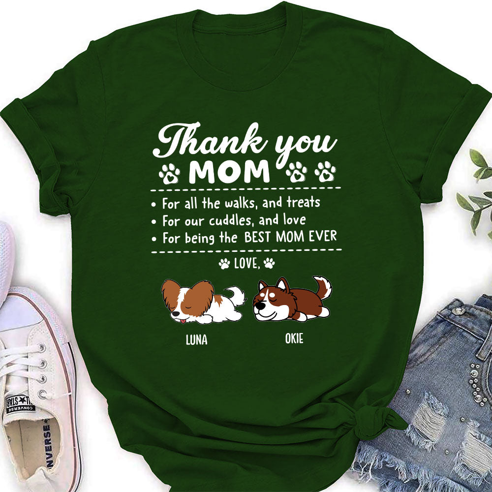 Thanks Mom For All - Personalized Custom Women's T-shirt