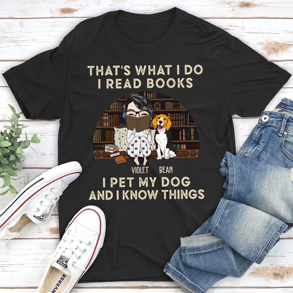 Reading And Dogs - Personalized Custom Unisex T-shirt