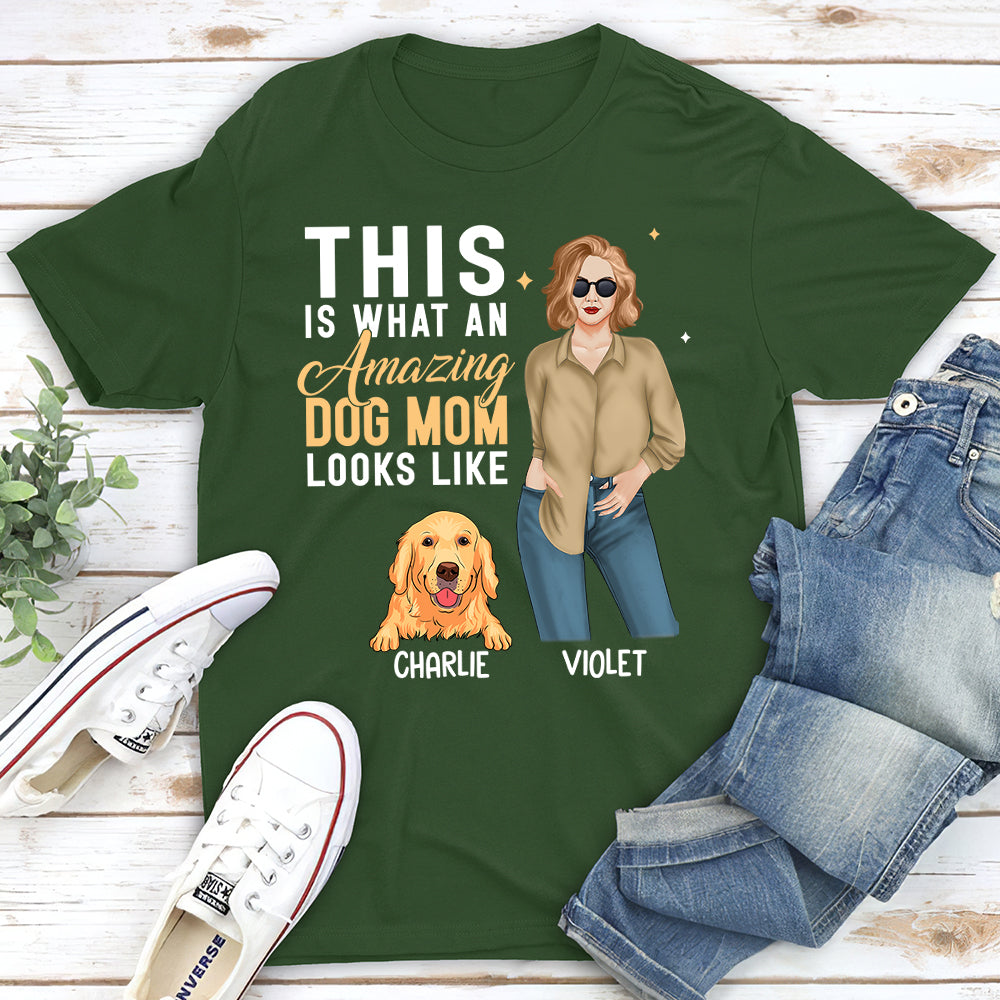 Amazing Dog Mom - Personalized Custom Unisex T-shirt