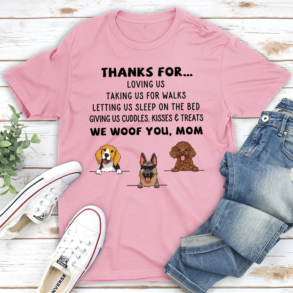 Dog Thanks For Light Ver. - Personalized Custom Unisex T-shirt