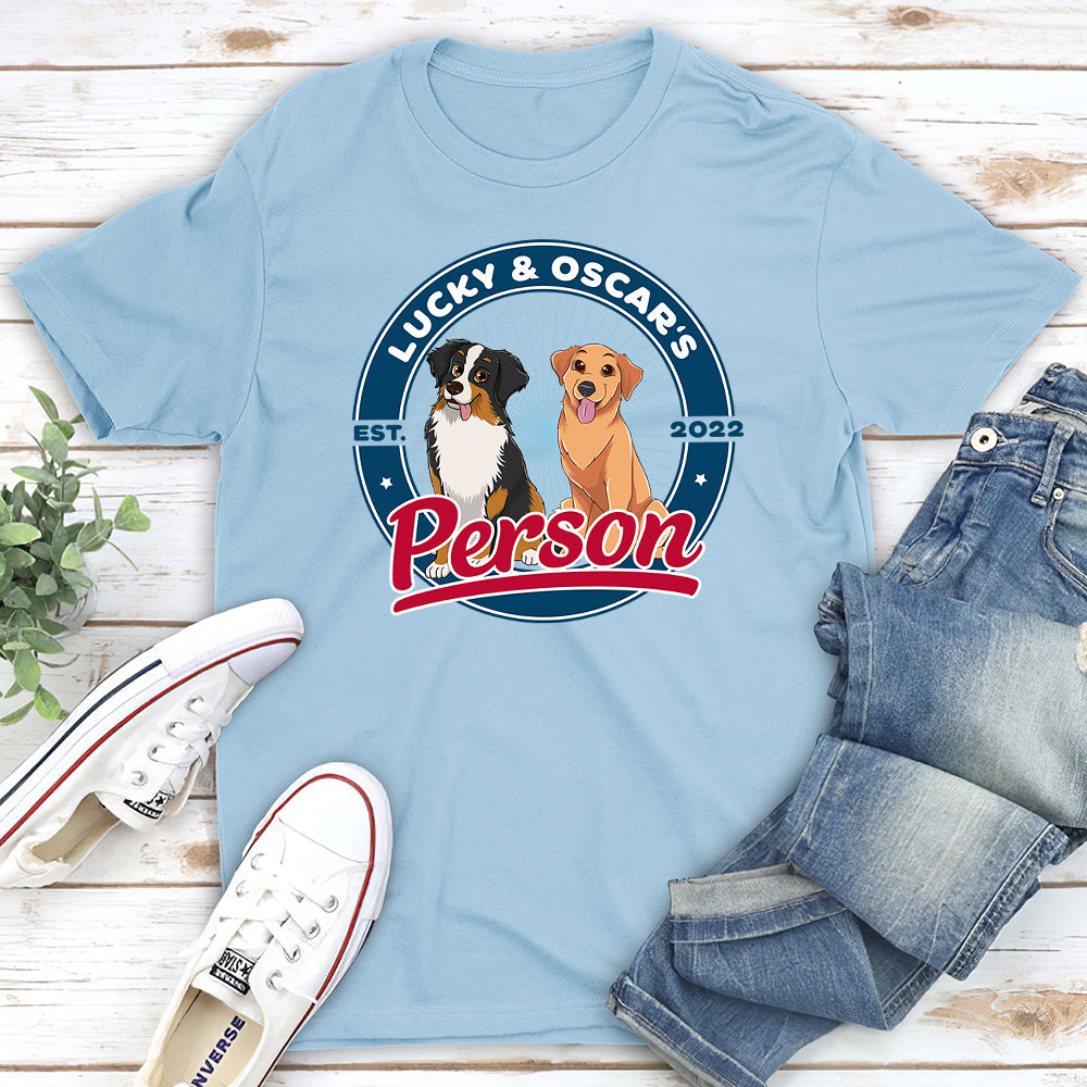 Dog Person Cartoon - Personalized Custom Unisex T-shirt
