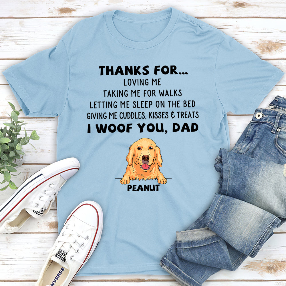 Dog Thanks For Light Ver. - Personalized Custom Unisex T-shirt