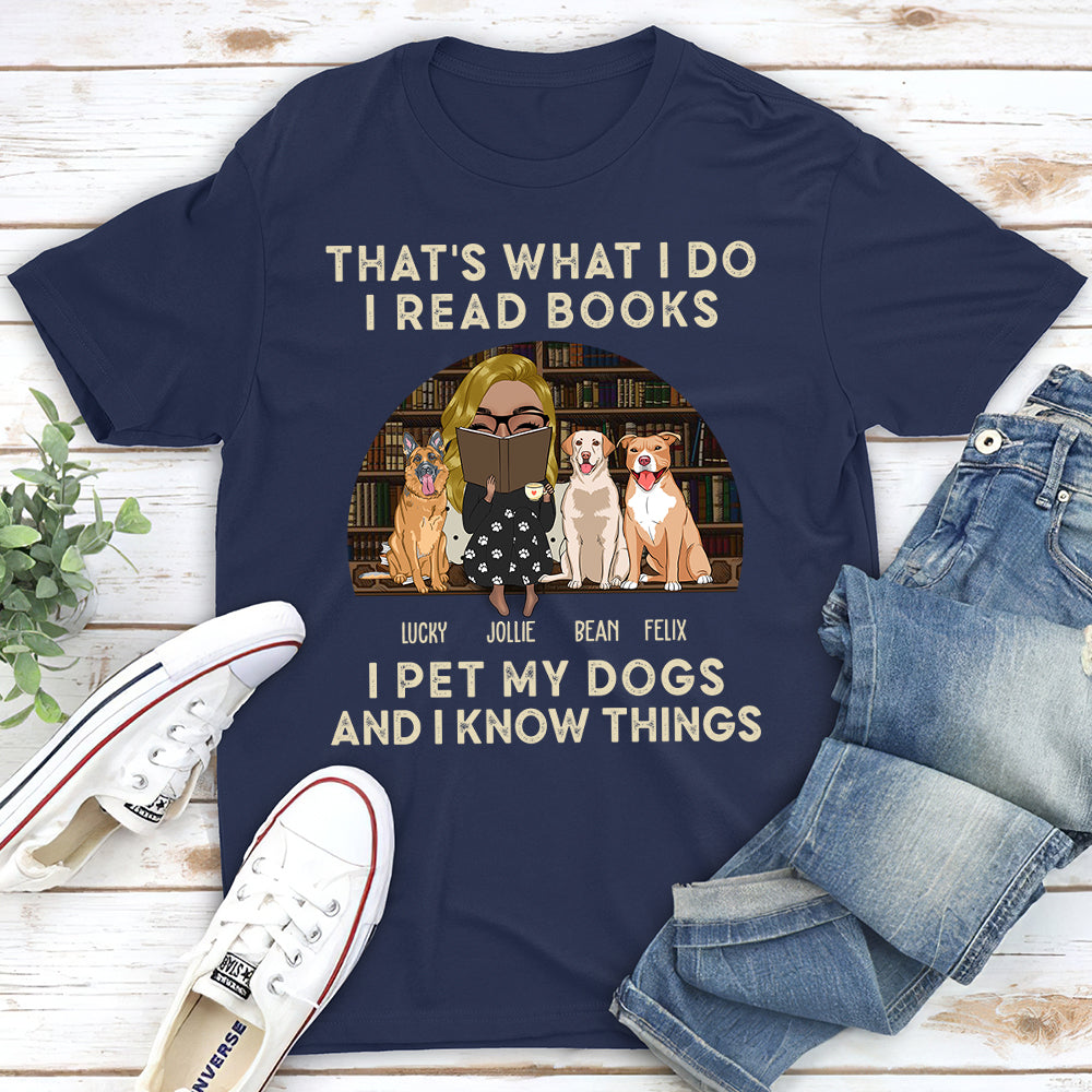 Reading And Dogs - Personalized Custom Unisex T-shirt