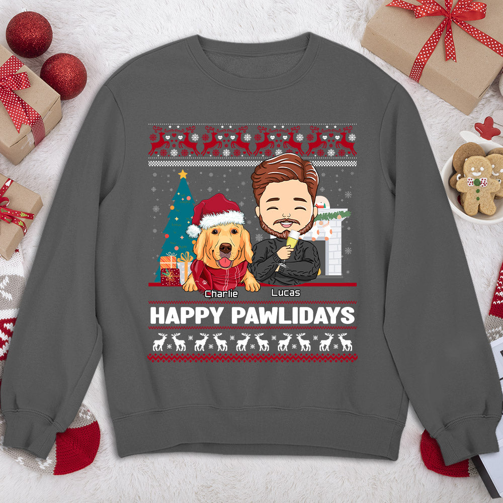 Happy Pawlidays - Personalized Custom Sweatshirt
