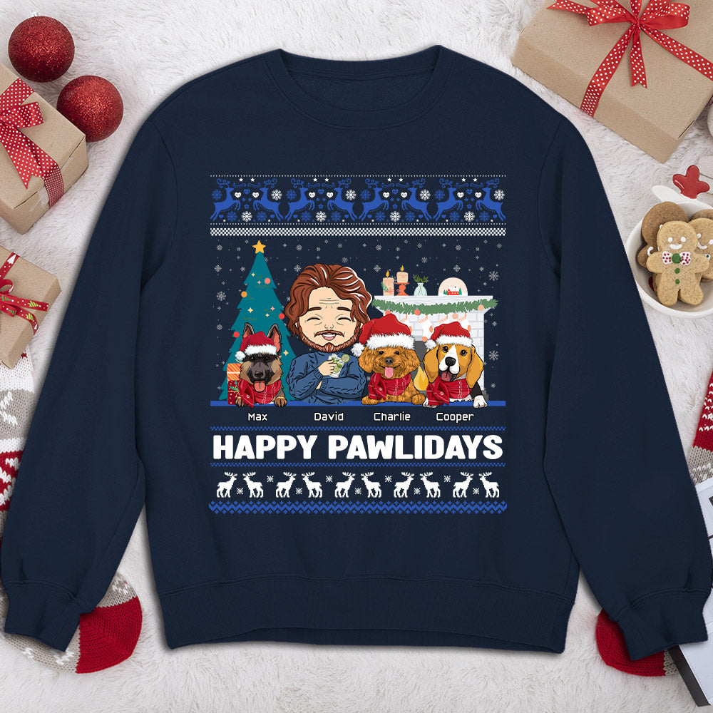 Happy Pawlidays - Personalized Custom Sweatshirt