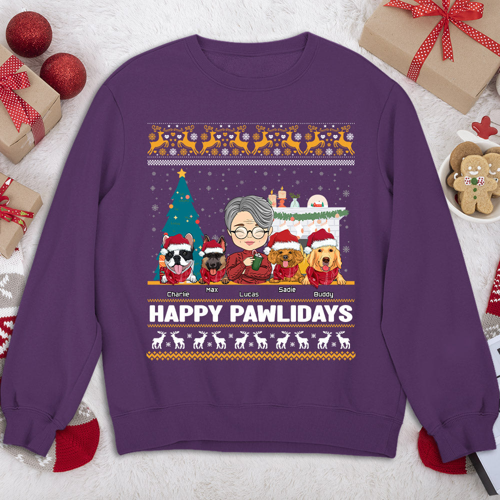 Happy Pawlidays - Personalized Custom Sweatshirt