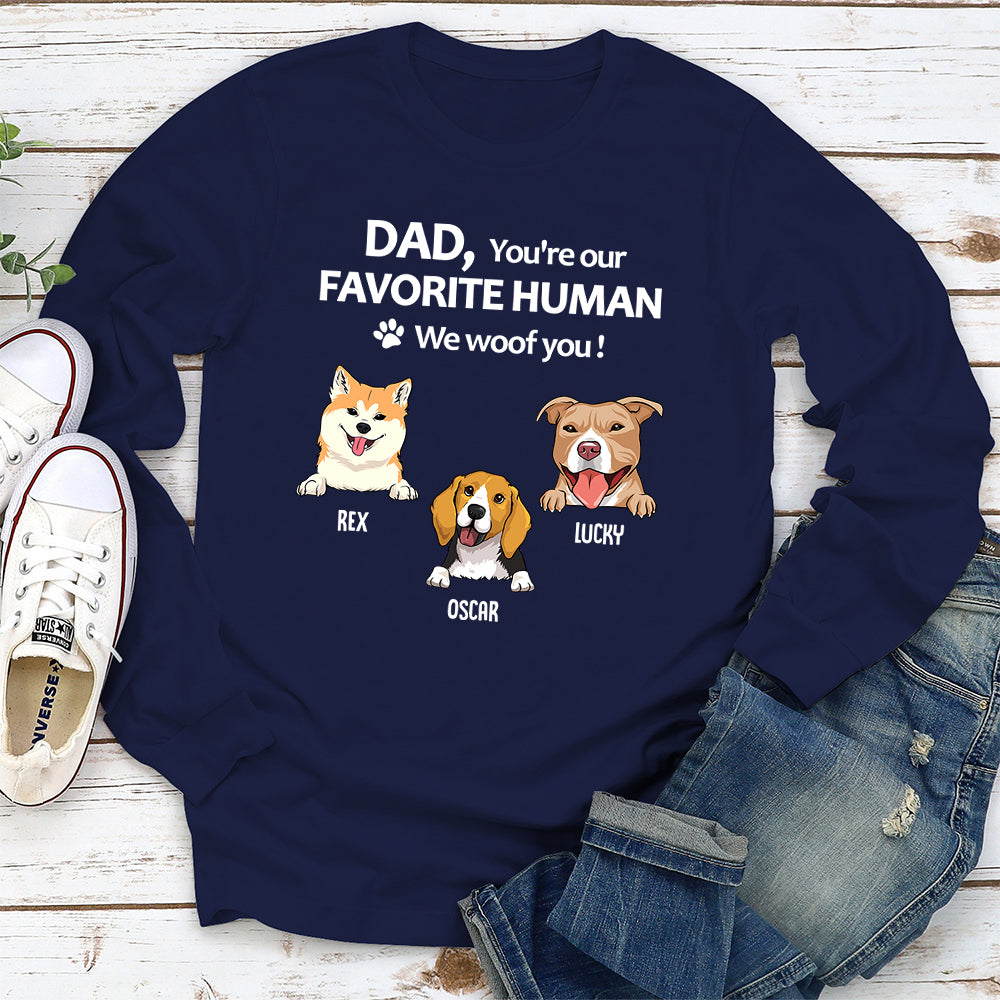 Dogs Favorite Human - Personalized Custom Long Sleeve T-shirt