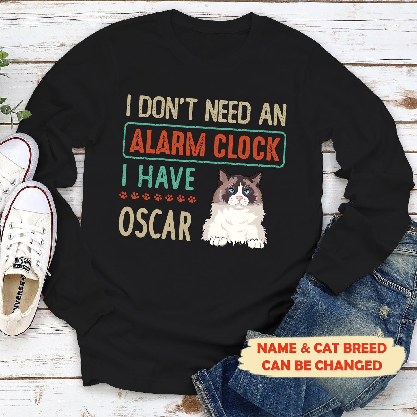 Alarm clock - Personalized custom long sleeve