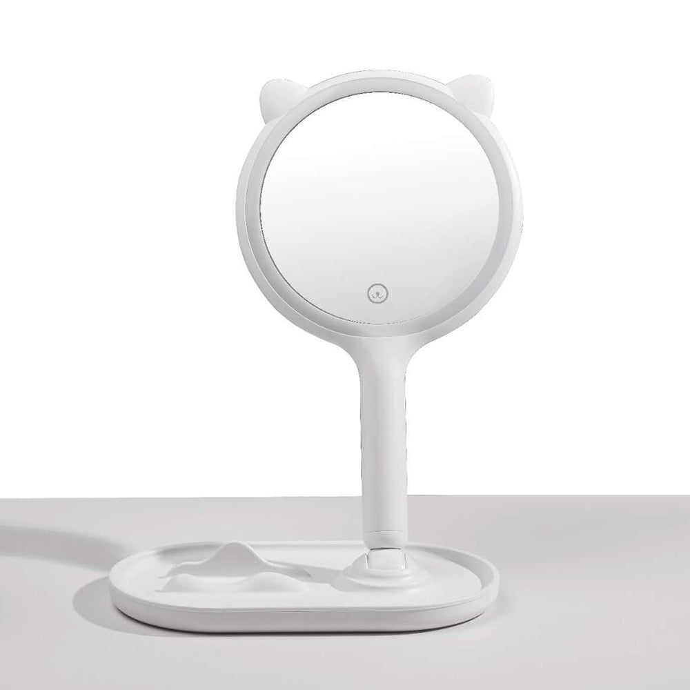 New Intelligent Beauty Makeup Mirror Smart Led Makeup Mirrors With Cosmetics Storage Box with Phone Holder