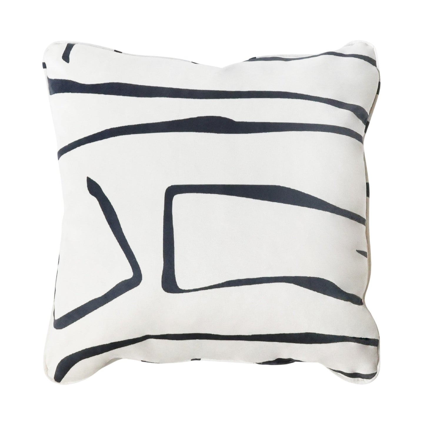 Square Pillow - Navy & White