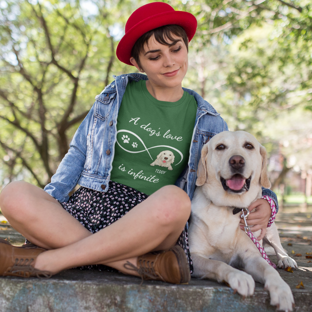 Dog's Infinite Love 2 - Personalized Custom Unisex T-shirt