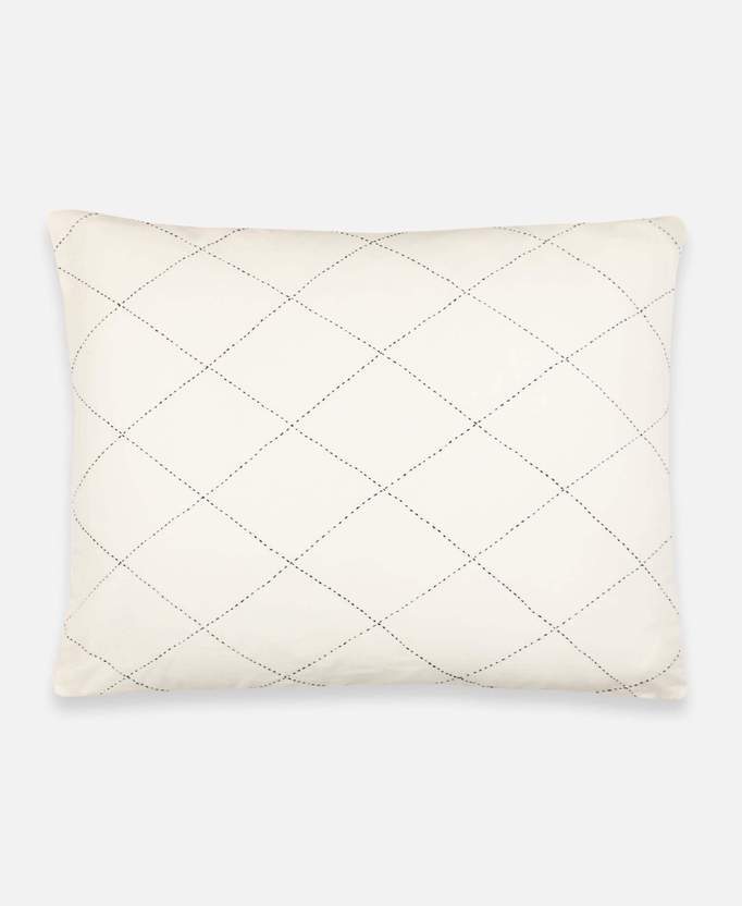Diamond Stitch Standard Throw Pillow - Bone