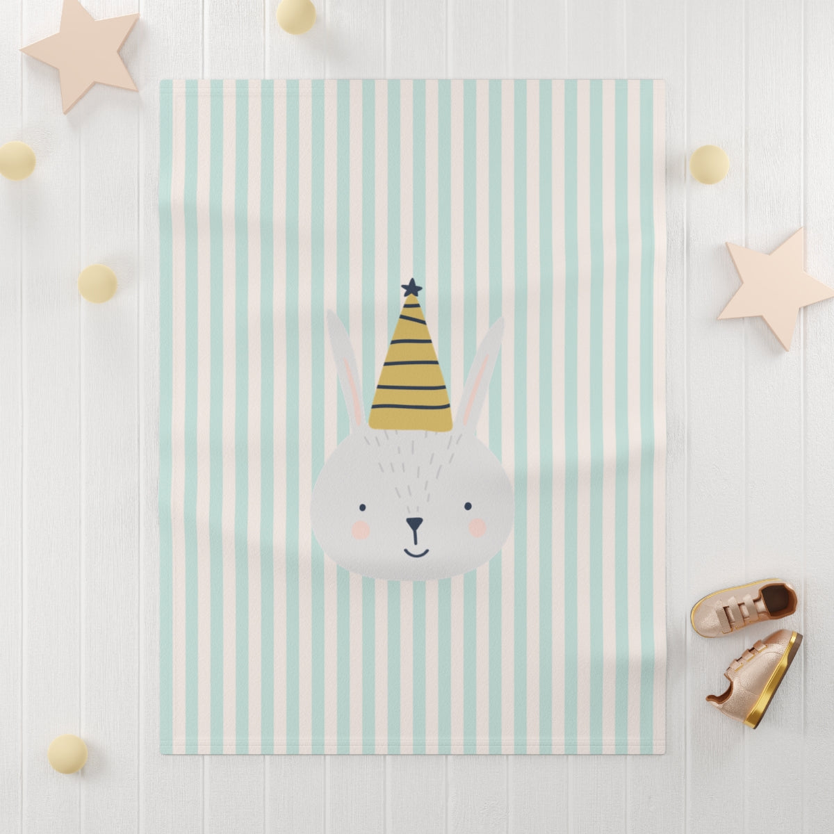 Baby Blanket Neutral Stripped Animal, Baby Toddler Binkie | Pippa + June
