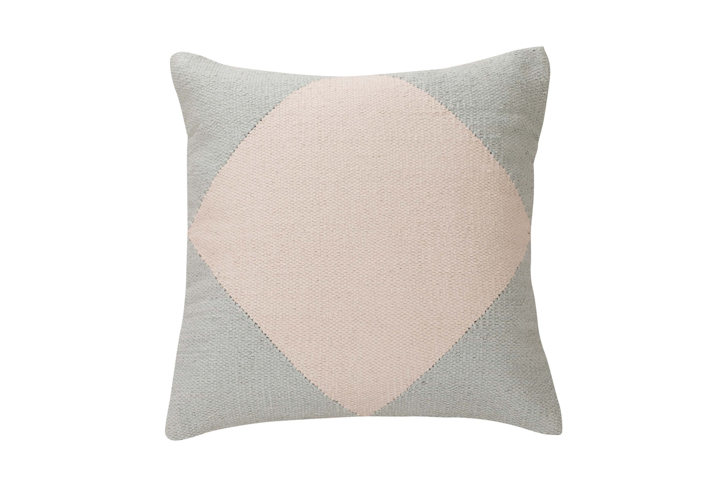 Casa Amarosa Diamond Accent Pillow, Blue - 18x18 inch CUSHIONS Casa Amarosa