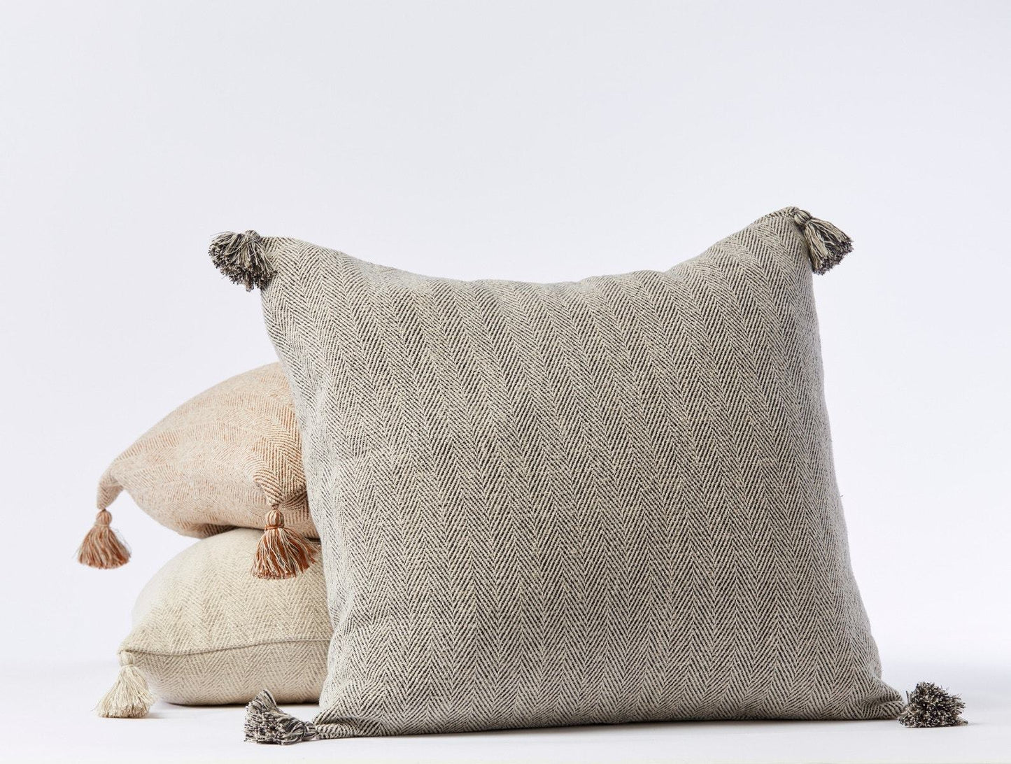 Coyuchi Presidio Organic Pillow Cover Coyuchi Shadow Herringbone