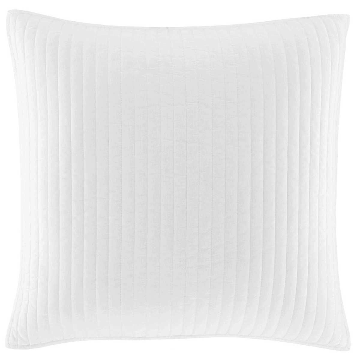 Cozy Cotton White Quilted Sham Pillowcases & Shams Euro