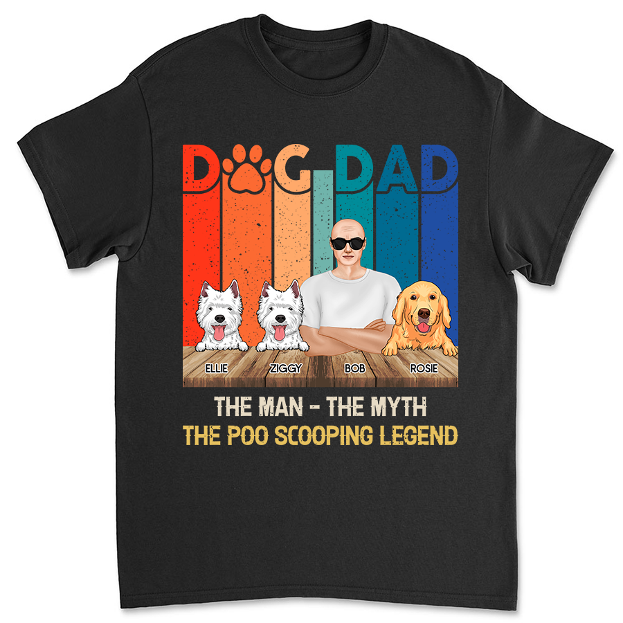 Dog Dad Man - Personalized Custom Unisex T-shirt