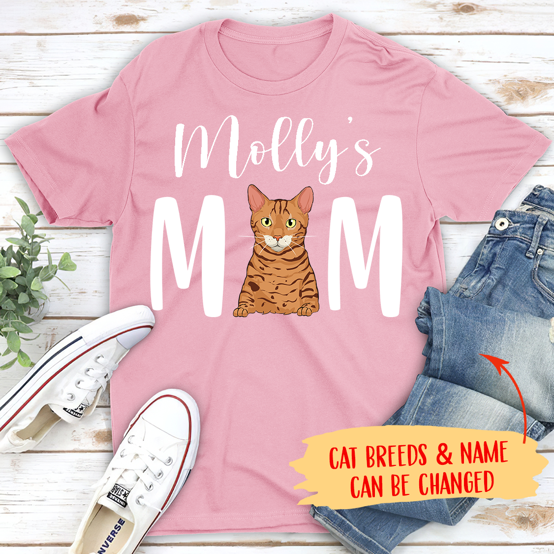 Cat Mom/Dad - Personalized Custom Unisex T-shirt