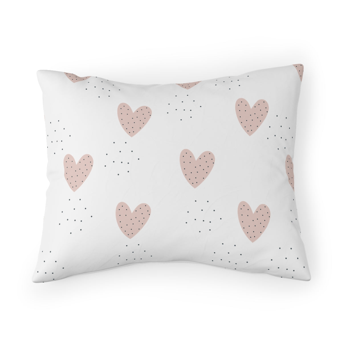 Girl Pillow Sham Pink Hearts, Baby Girl Nursery Bedding | Pippa + June