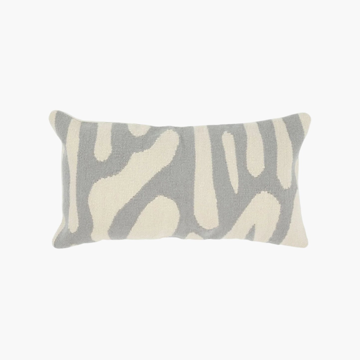 Gray Scribbles Wool Throw Pillow Cover