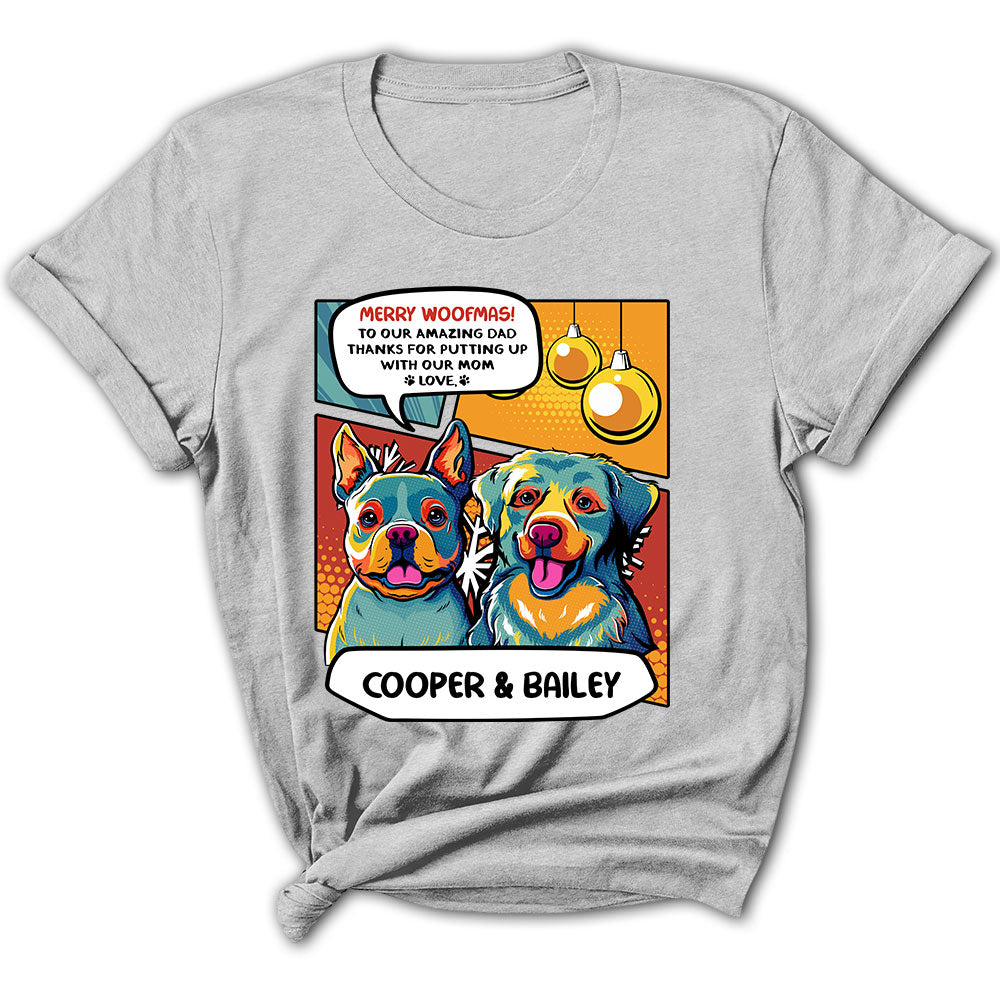 Christmas Amazing Dad - Personalized Custom Women's T-shirt