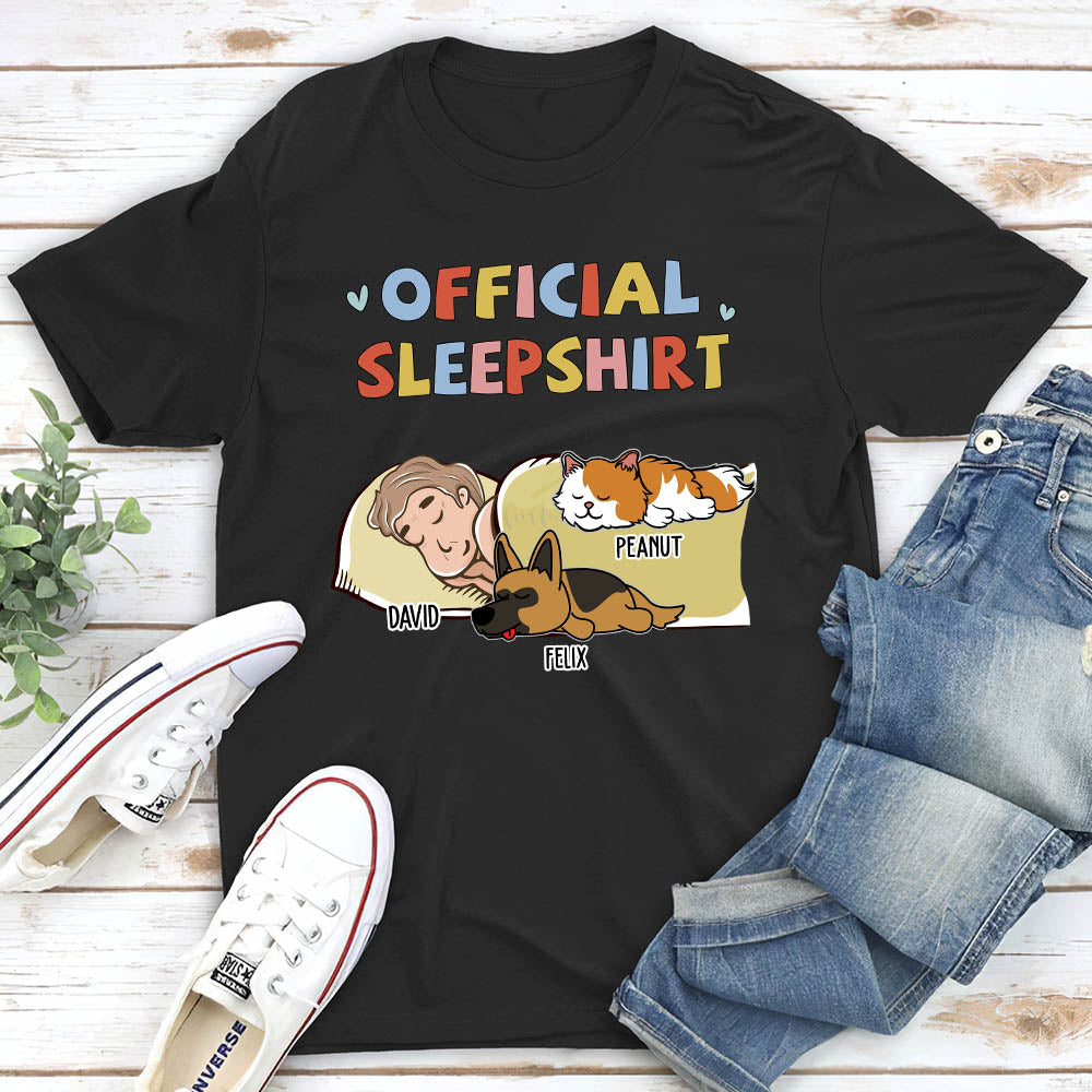 Sleeping Pet Sleepshirt Version 2 - Personalized Custom Premium T-shirt