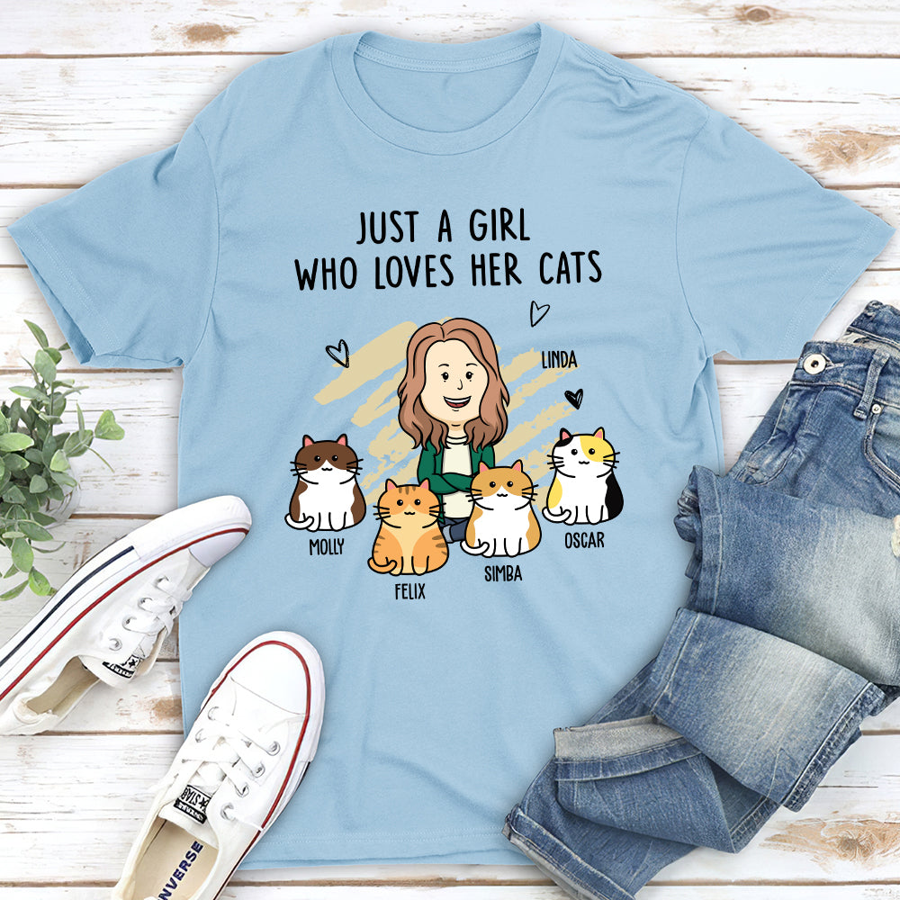 Woman With Cats - Personalized Custom Unisex T-shirt
