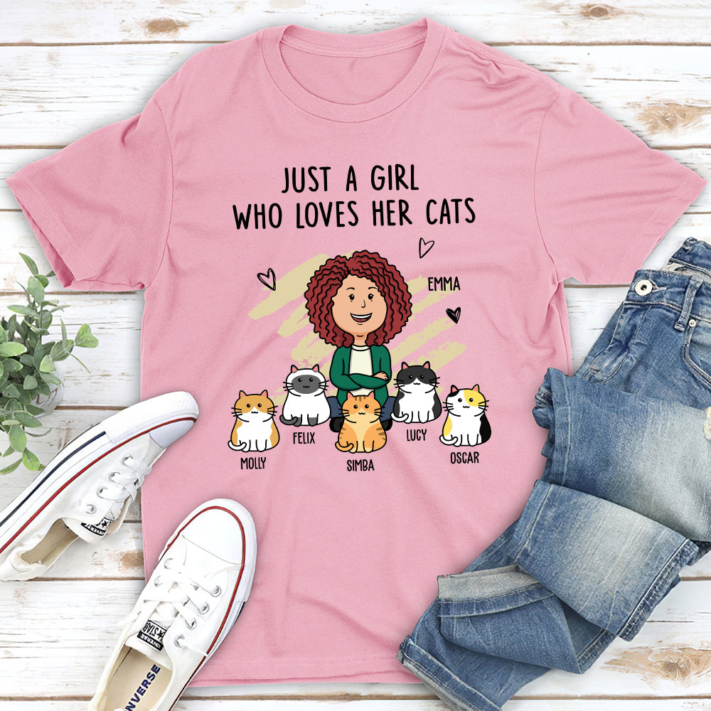 Woman With Cats - Personalized Custom Unisex T-shirt