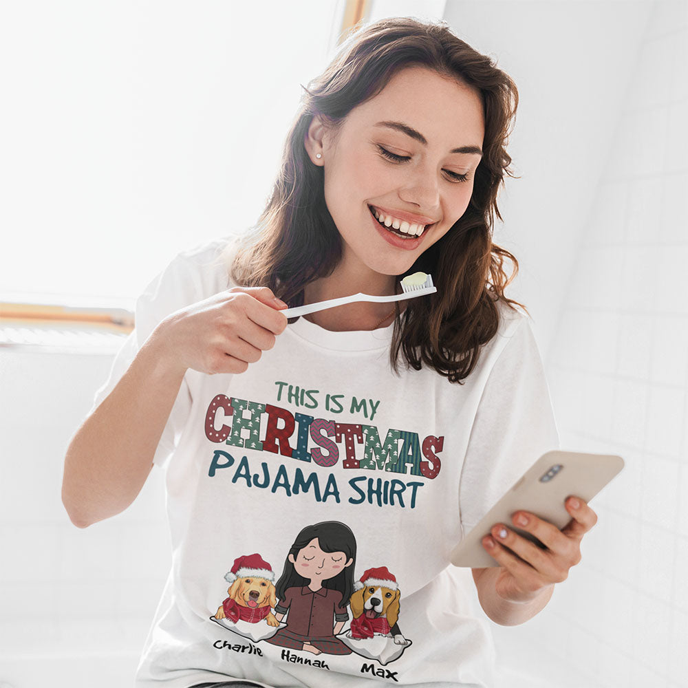 Christmas Pajama Shirt - Personalized Custom Unisex T-shirt