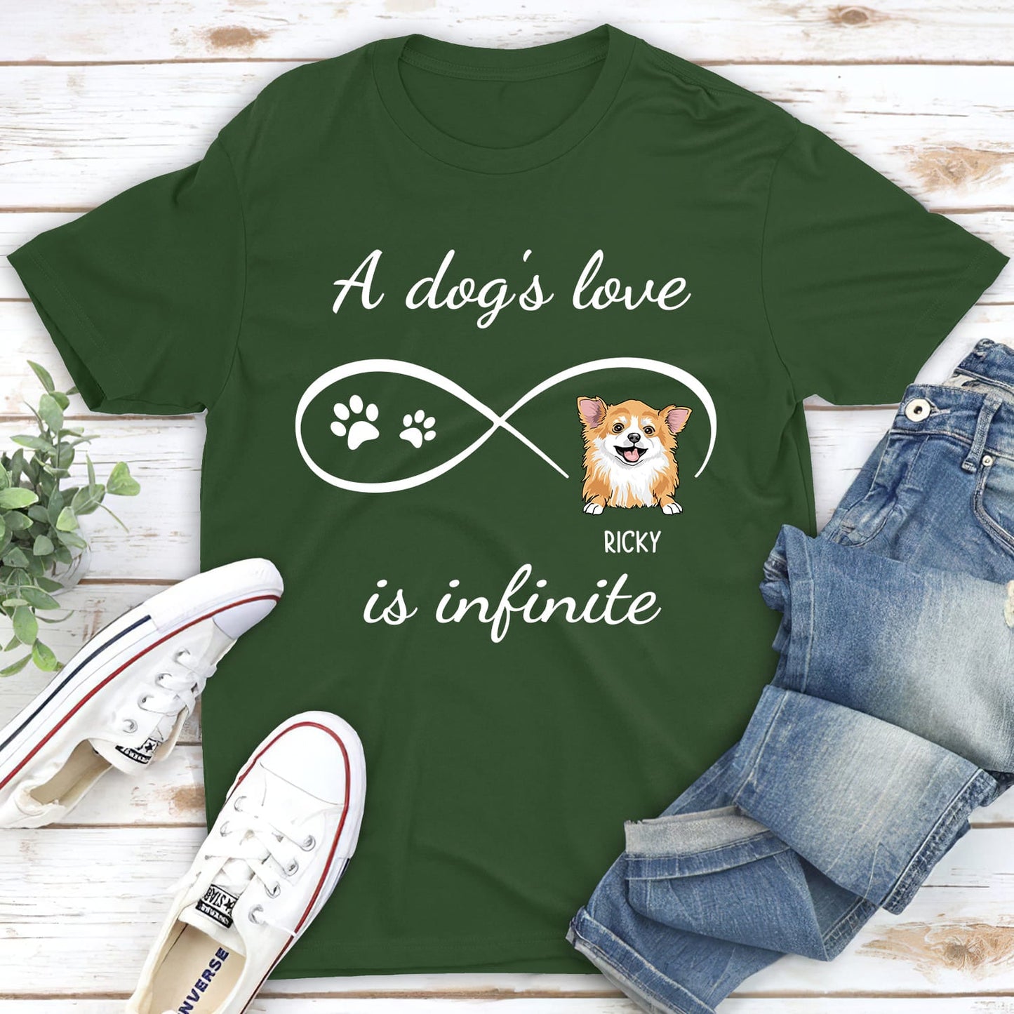 Dog's Infinite Love 2 - Personalized Custom Unisex T-shirt