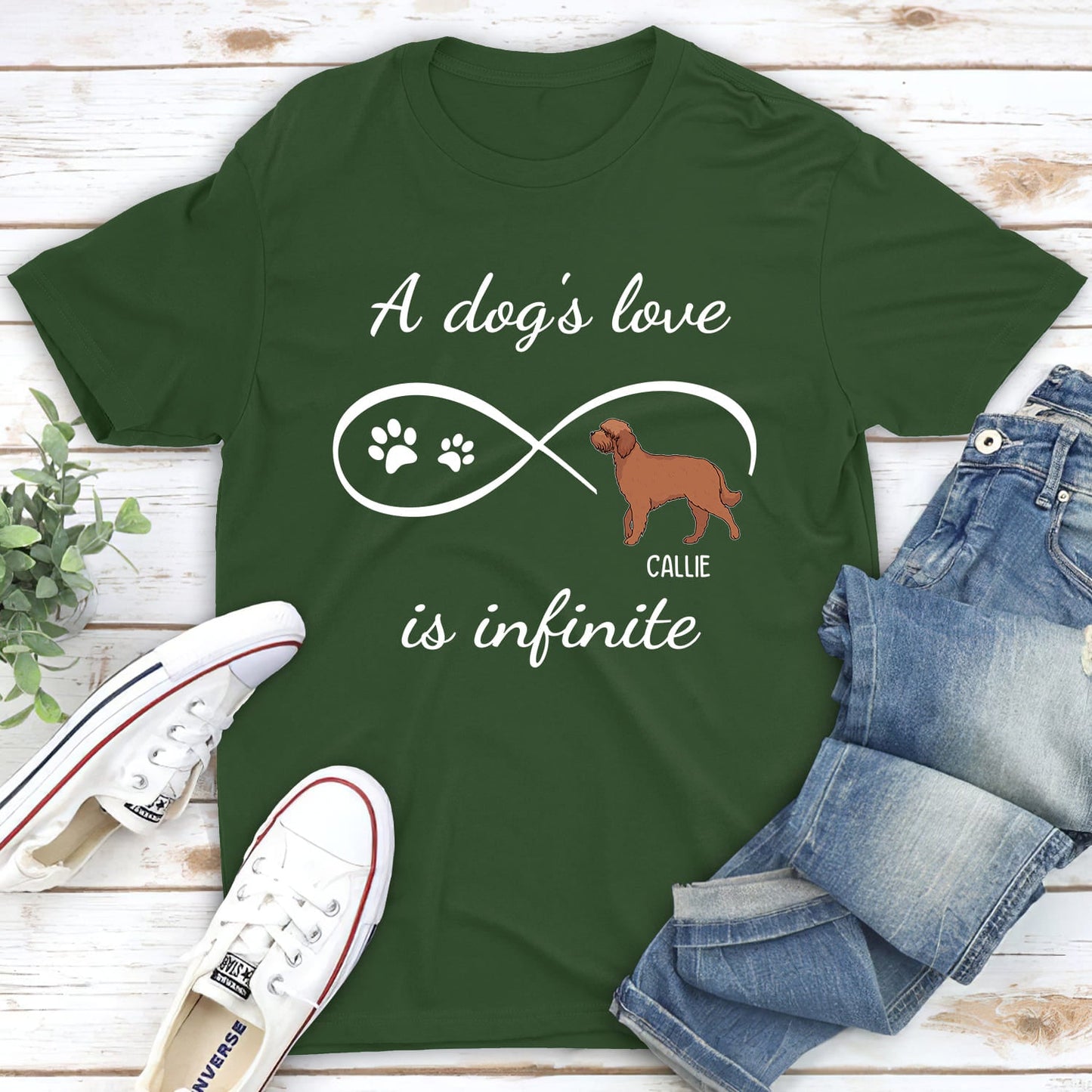 Dog's Infinite Love - Personalized Custom Unisex T-shirt