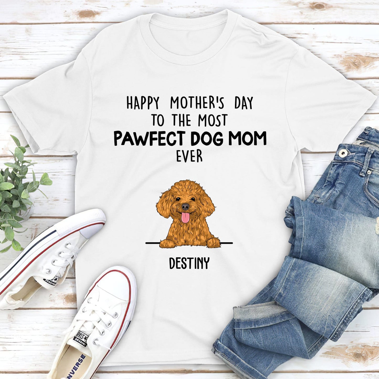 Pawfect Dog Mom - Personalized Custom Unisex T-shirt